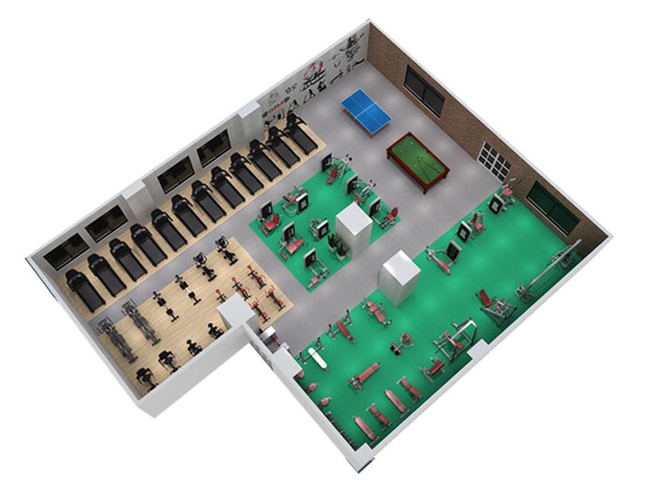 1000平方健身房配置方案-广西开元体育健身器材有限公司 1000平方健身房配置方案-广西开元体育健身器材有限公司