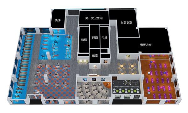 1500平方健身房配置方案-广西开元体育健身器材有限公司 1500平方健身房配置方案-广西开元体育健身器材有限公司