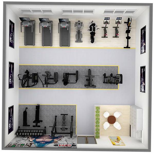 100平方健身房配置方案-广西开元体育健身器材有限公司 100平方健身房配置方案-广西开元体育健身器材有限公司