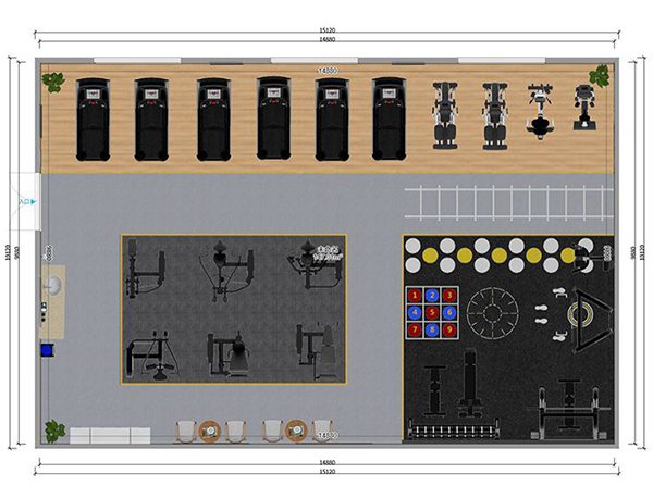 120平方健身房配置方案-广西开元体育健身器材有限公司 120平方健身房配置方案-广西开元体育健身器材有限公司