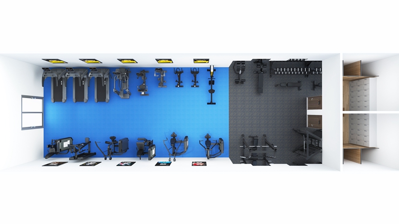 企事业单位健身房-平面图 企事业单位健身房-平面图